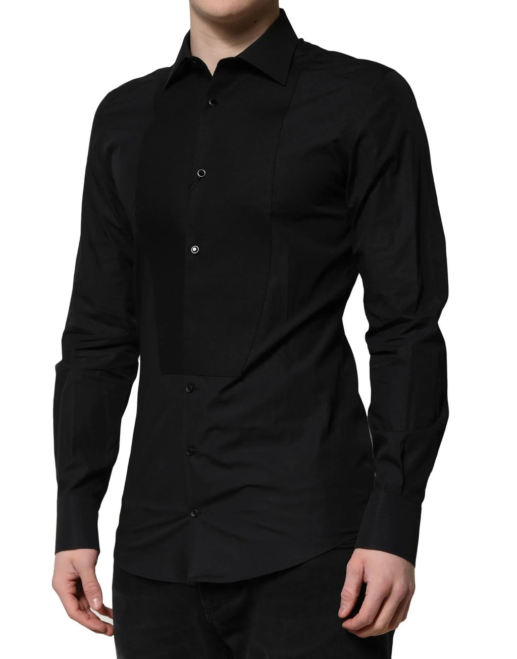 Dolce & Gabbana Black GOLD Long Sleeves Dress Formal Shirt - Zeiniez
