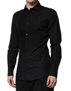 Dolce & Gabbana Black GOLD Long Sleeves Dress Formal Shirt - Zeiniez