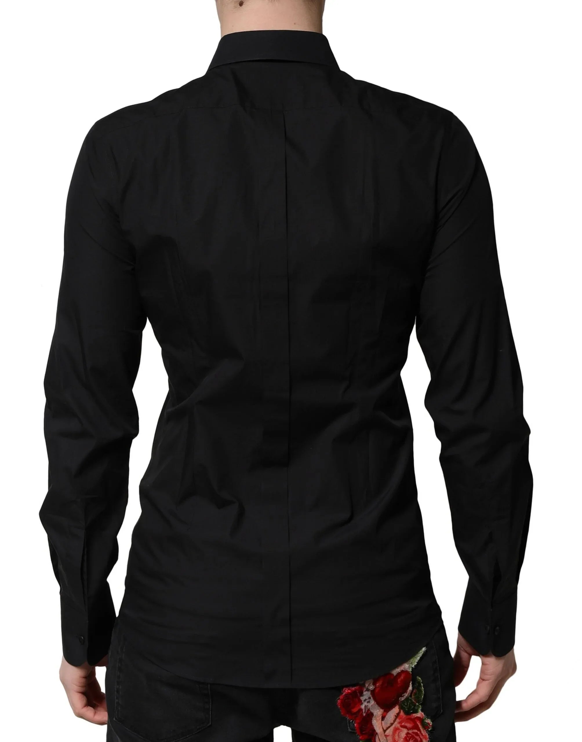 Dolce & Gabbana Black GOLD Long Sleeves Dress Formal Shirt - Zeiniez