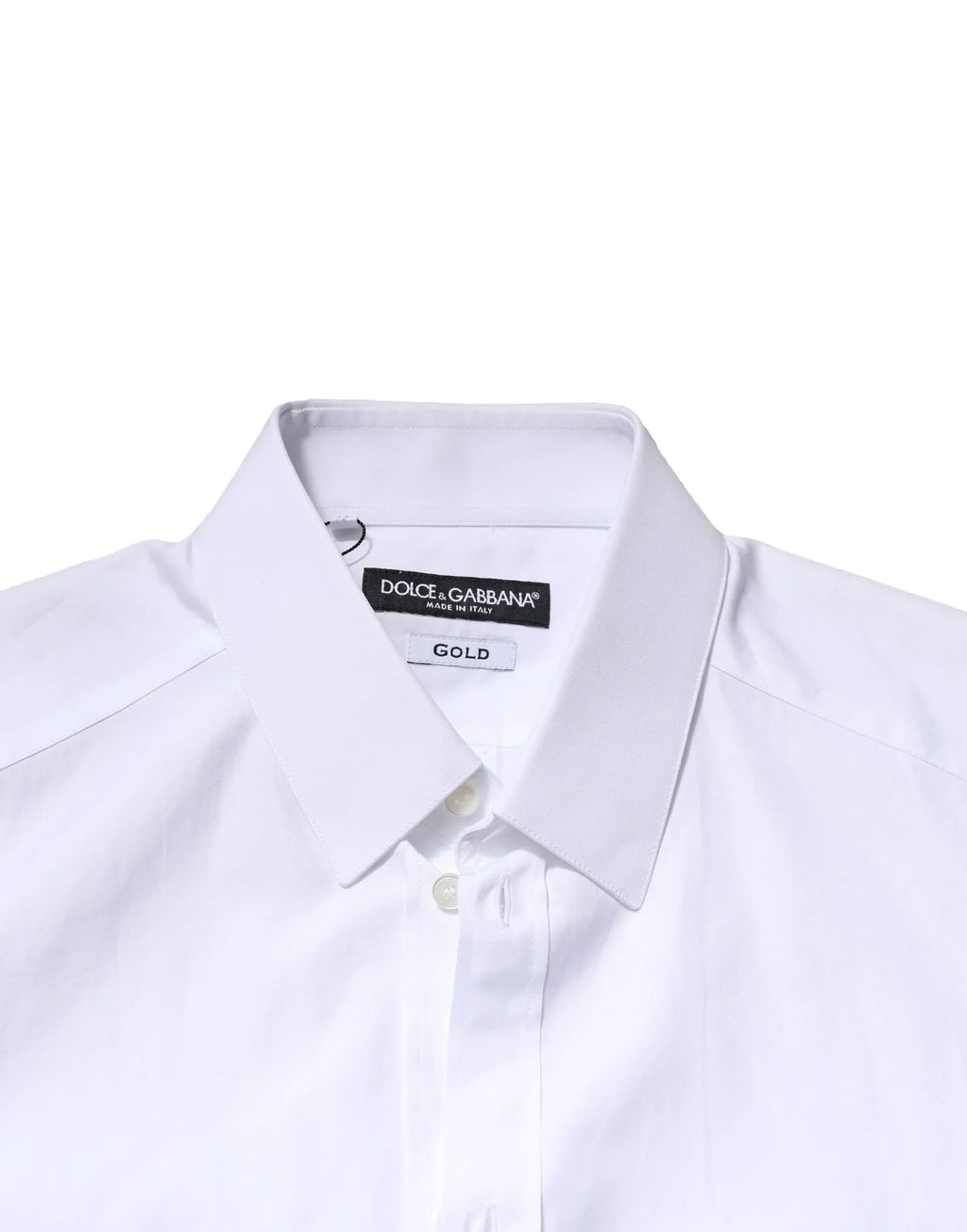 Dolce & Gabbana White GOLD Long Sleeves Men Dress Formal Shirt - Zeiniez