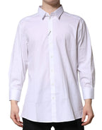 Dolce & Gabbana White GOLD Long Sleeves Dress Formal Shirt - Zeiniez