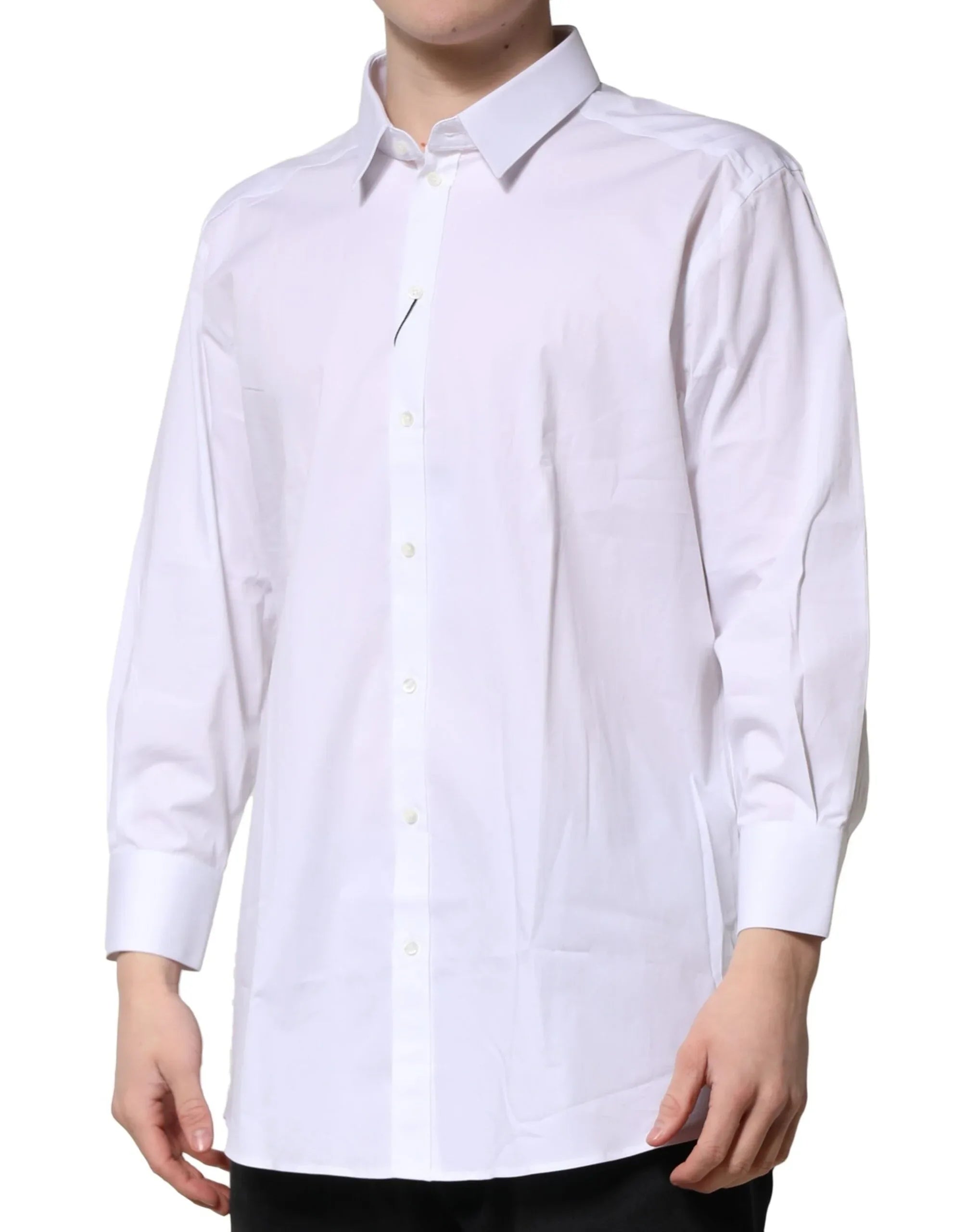 Dolce & Gabbana White GOLD Long Sleeves Dress Formal Shirt - Zeiniez