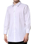 Dolce & Gabbana White GOLD Long Sleeves Dress Formal Shirt