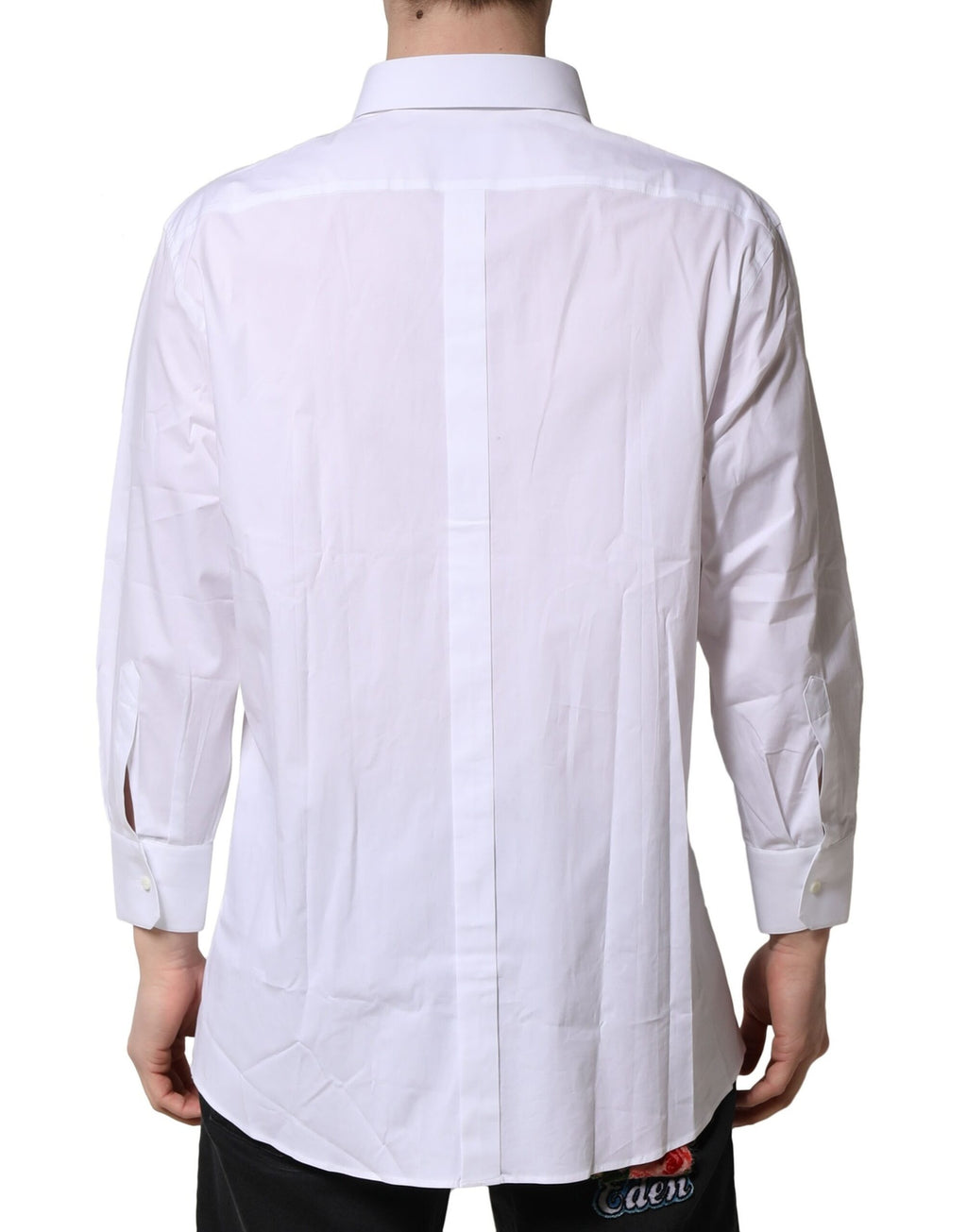 Dolce & Gabbana White GOLD Long Sleeves Dress Formal Shirt