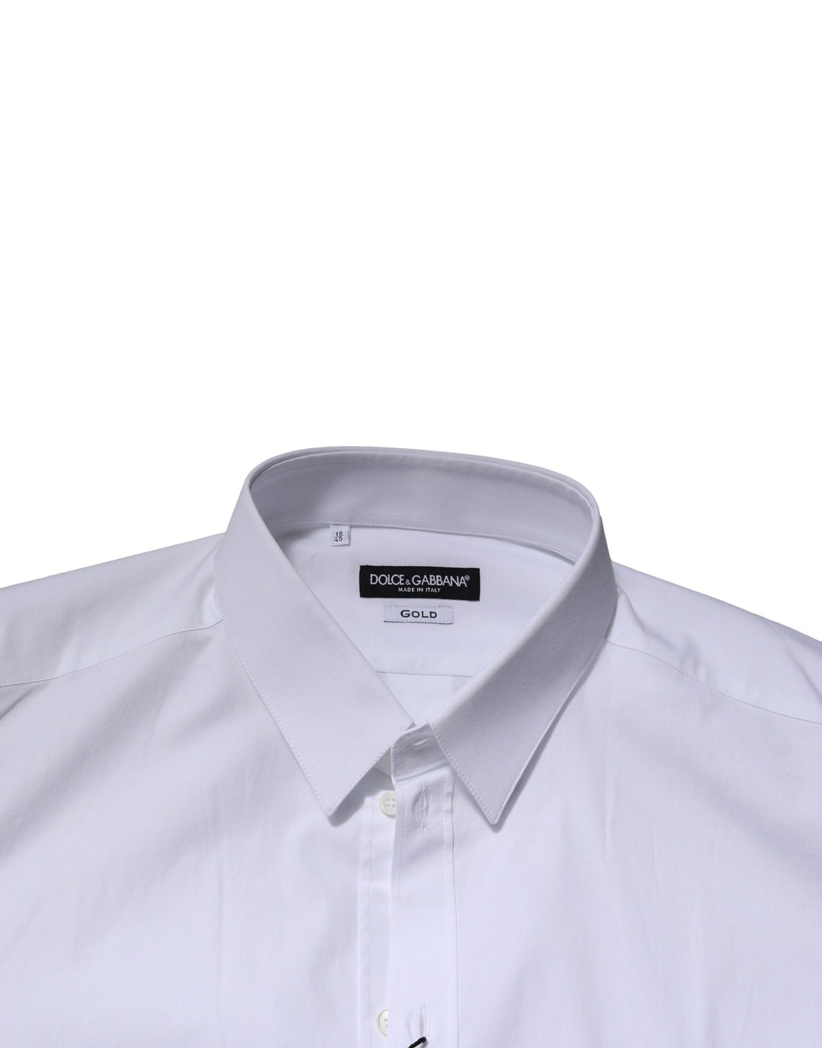 Dolce & Gabbana White GOLD Long Sleeves Dress Formal Shirt