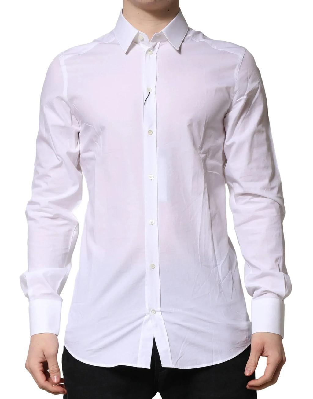 Dolce & Gabbana White GOLD Long Sleeves Dress Formal Shirt - Zeiniez