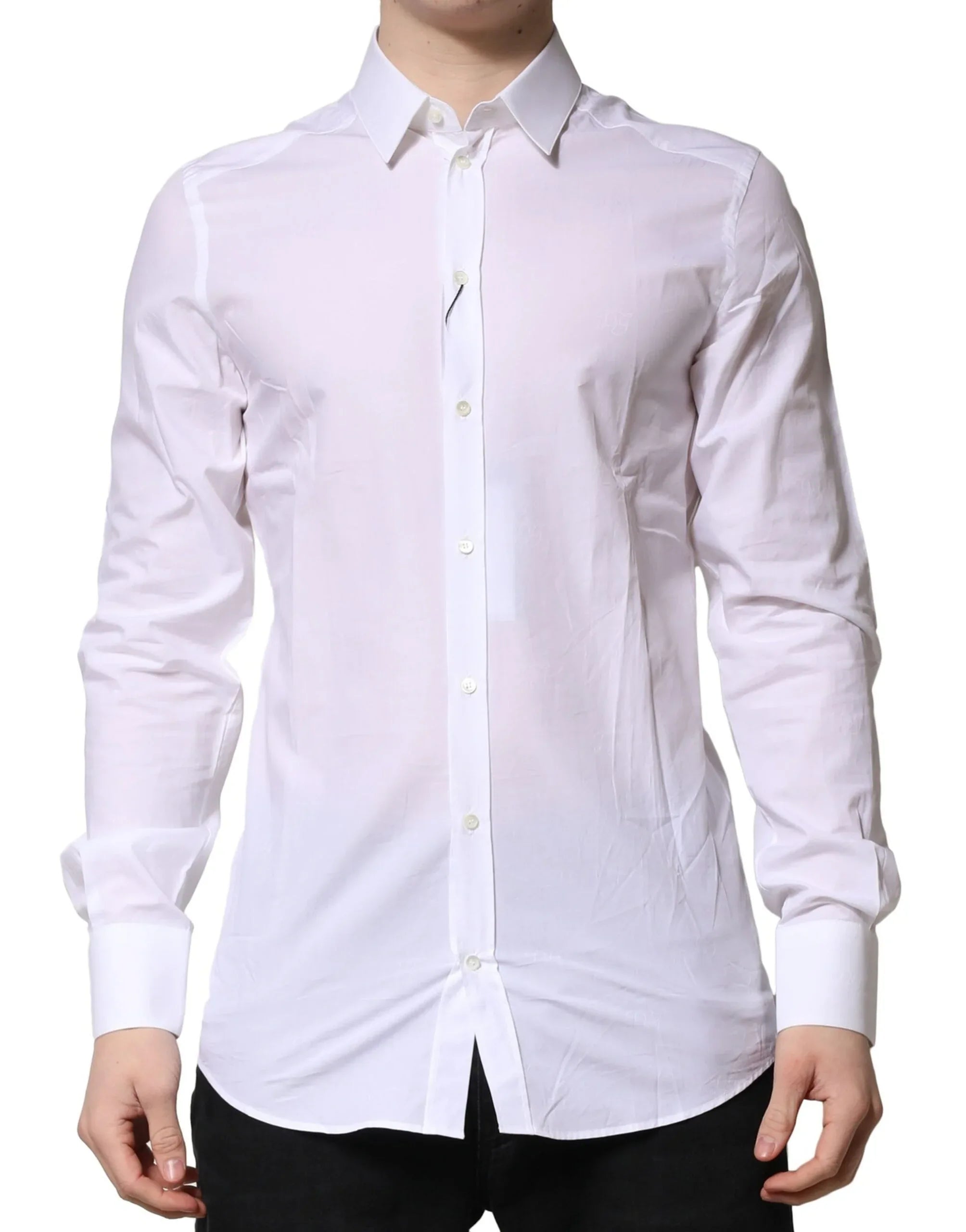 Dolce & Gabbana White GOLD Long Sleeves Dress Formal Shirt - Zeiniez