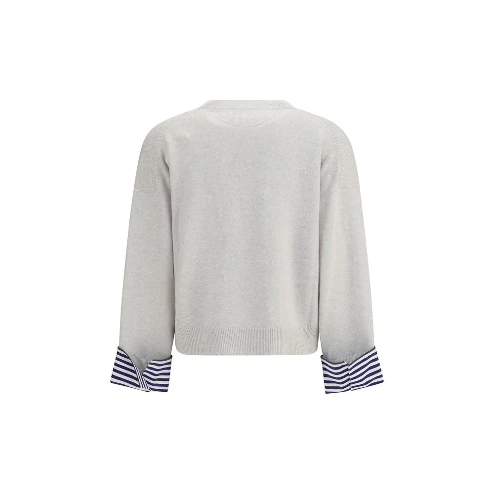 Brunello Cucinelli Gray Cashmere Sweater - Zeiniez