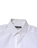 Dolce & Gabbana White MARTINI Long Sleeves Dress Formal Shirt - Zeiniez
