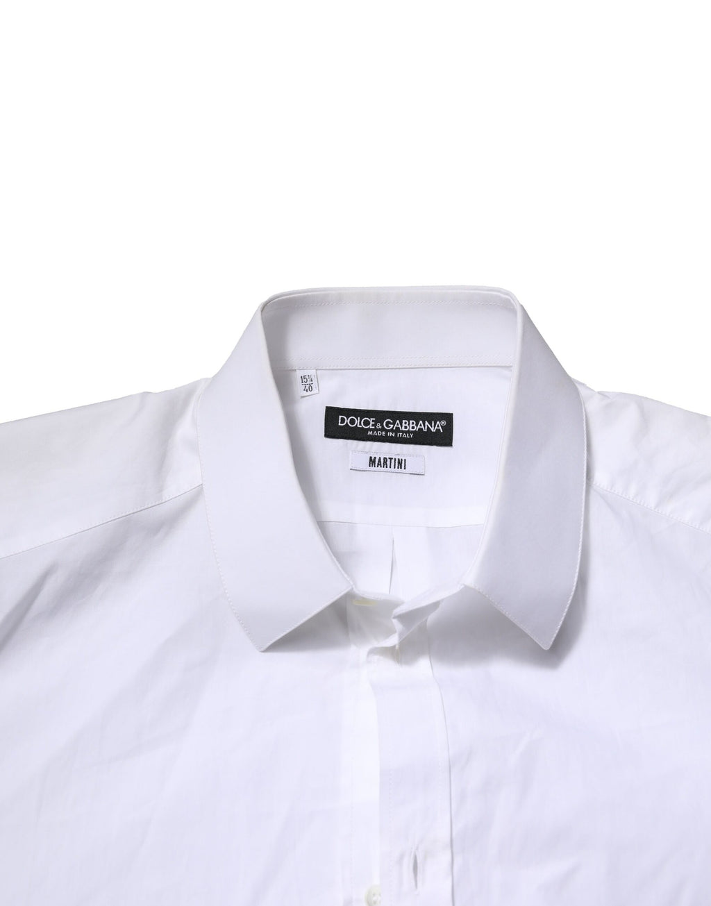 Dolce & Gabbana White MARTINI Long Sleeves Men Formal Shirt