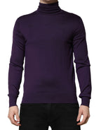Dolce & Gabbana Purple Cashmere Turtleneck Pullover Sweater - Zeiniez