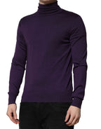 Dolce & Gabbana Purple Cashmere Turtleneck Pullover Sweater - Zeiniez