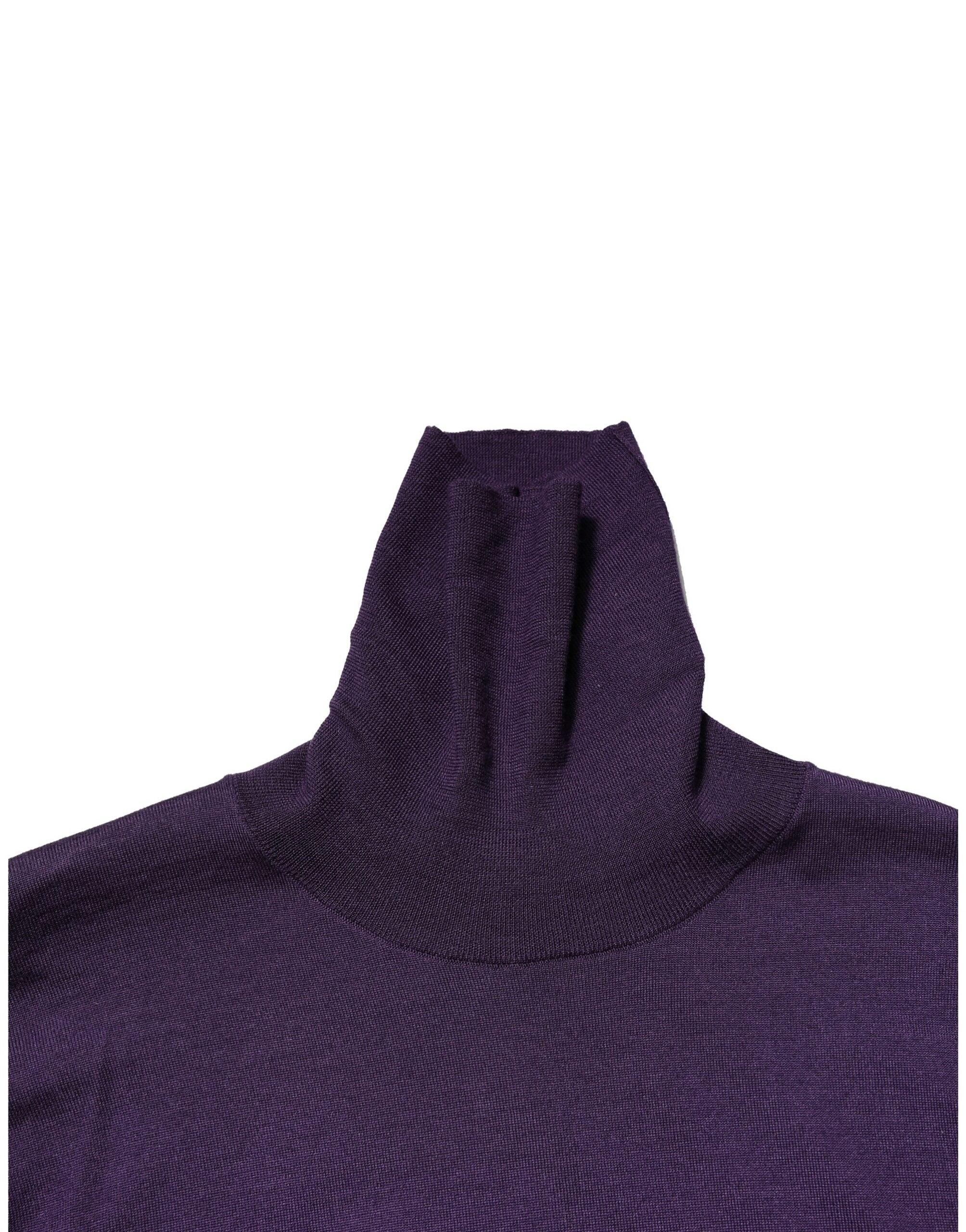 Dolce & Gabbana Purple Cashmere Turtleneck Pullover Sweater - Zeiniez