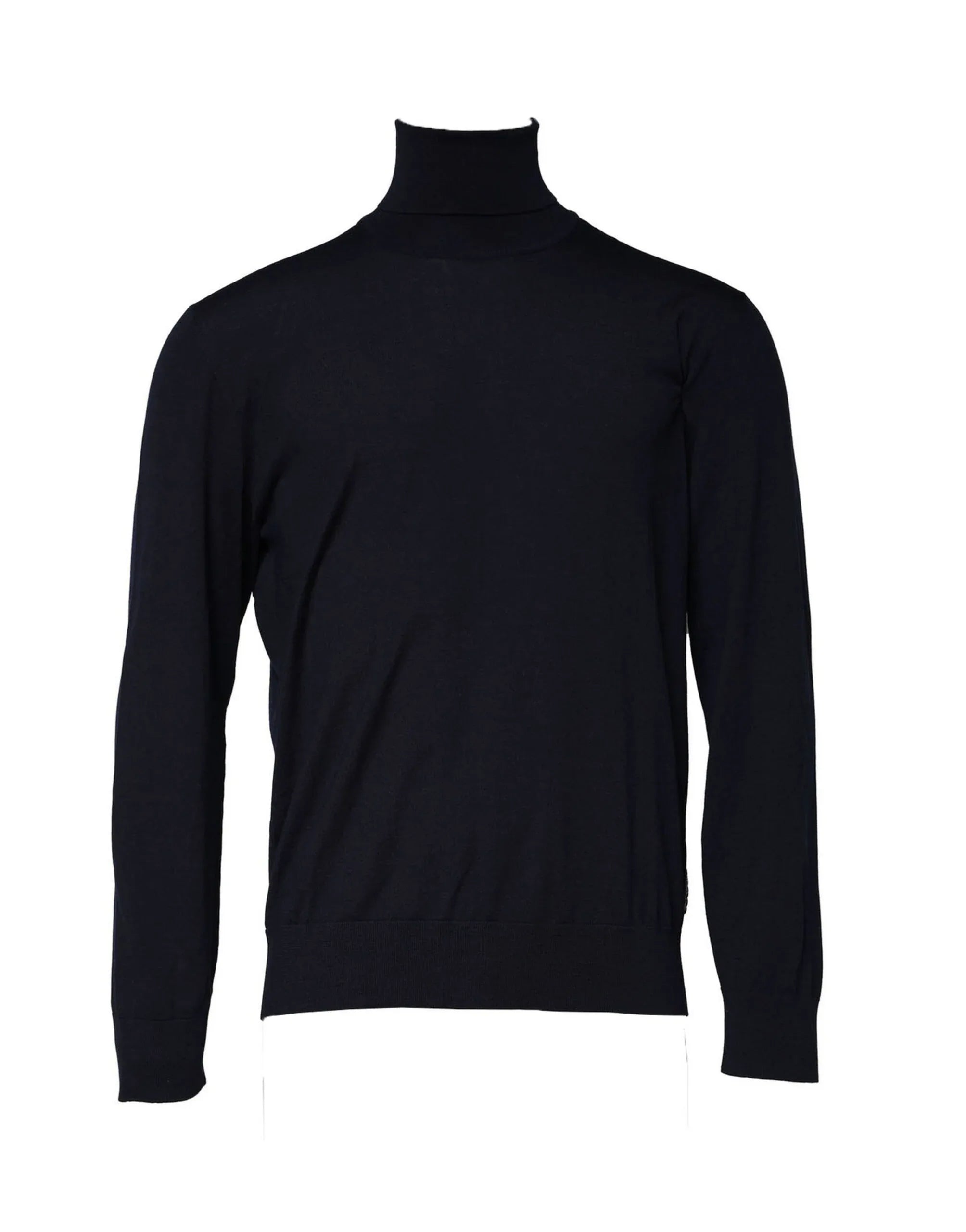 Dolce & Gabbana Blue Long Sleeve Turtleneck Pullover Sweater - Zeiniez
