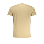 Cavalli Class Beige Cotton Men T-Shirt - Zeiniez