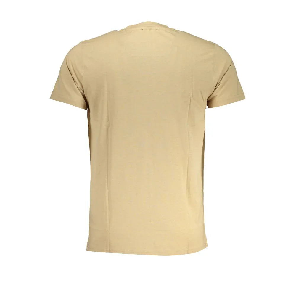 Cavalli Class Beige Cotton Men T-Shirt - Zeiniez