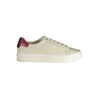 Calvin Klein Beige Leather Women Sneaker - Zeiniez