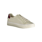 Calvin Klein Beige Leather Women Sneaker - Zeiniez