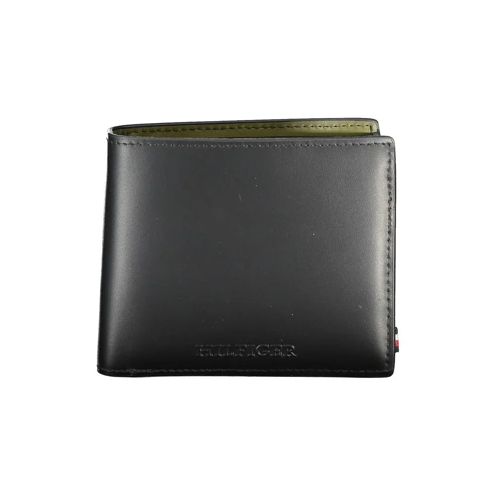 Tommy Hilfiger Black Leather Men's Wallet - Zeiniez