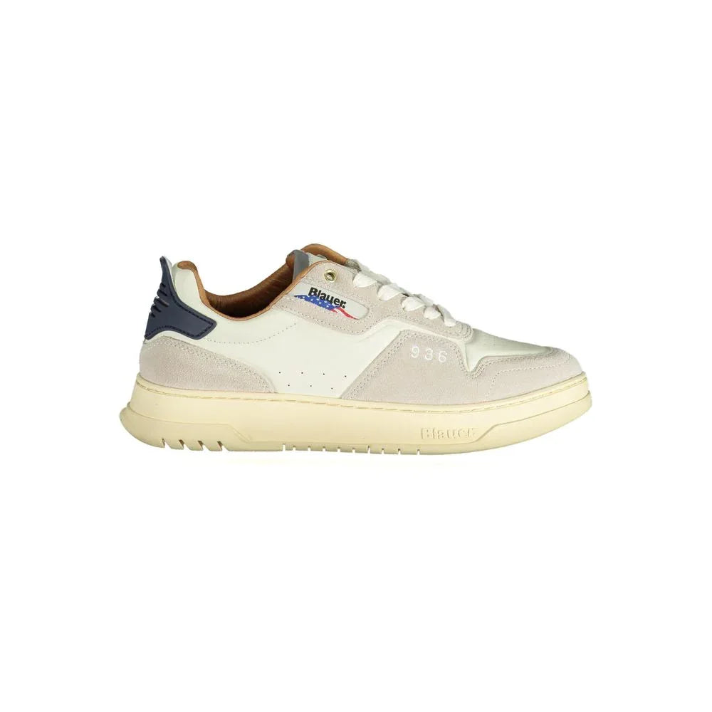 Blauer White Polyurethane Men Sneaker - Zeiniez