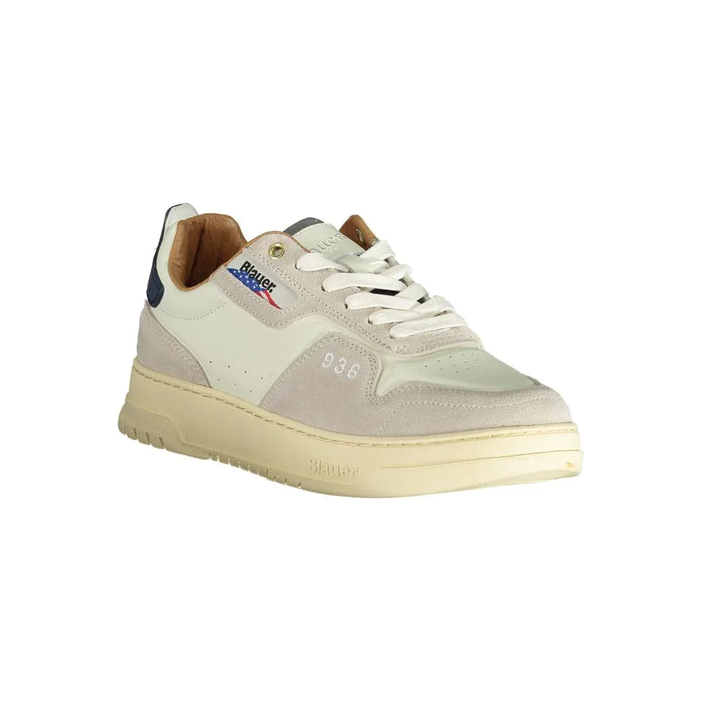 Blauer White Polyurethane Men Sneaker - Zeiniez