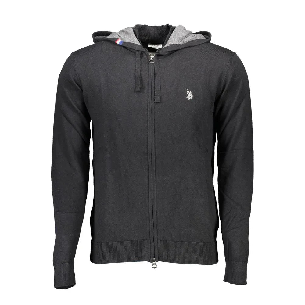 U.S. POLO ASSN. Black Cotton Men Cardigan - Zeiniez