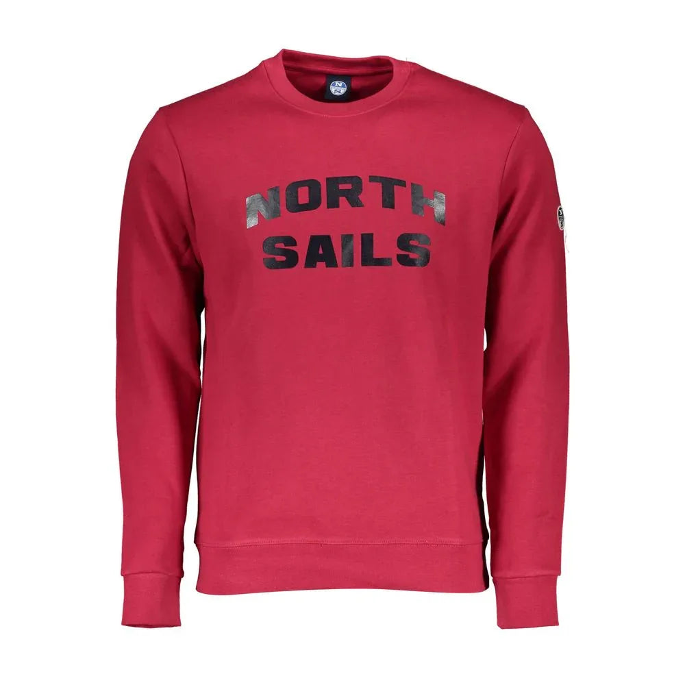 North Sails Red Cotton Men's Sweatshirt - Zeiniez