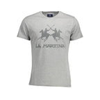 La Martina Grigio Cotton Men's T-Shirt - Zeiniez