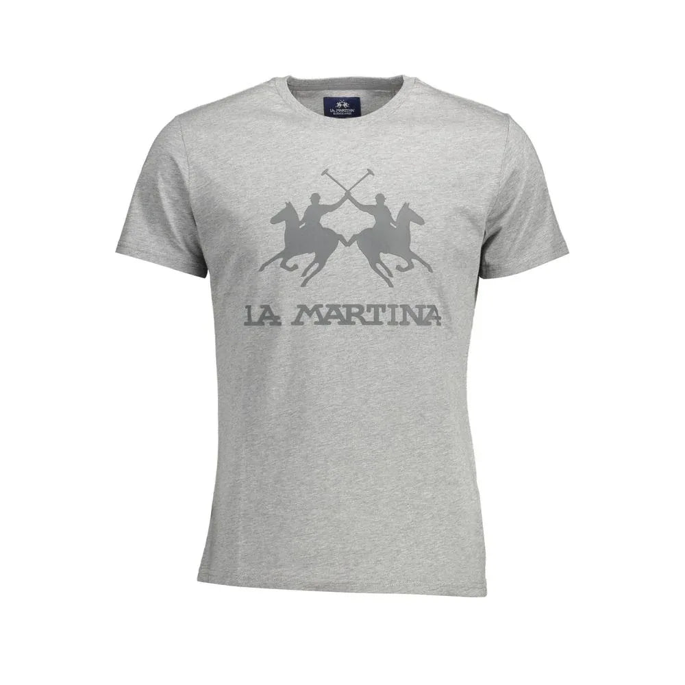 La Martina Grigio Cotton Men's T-Shirt - Zeiniez