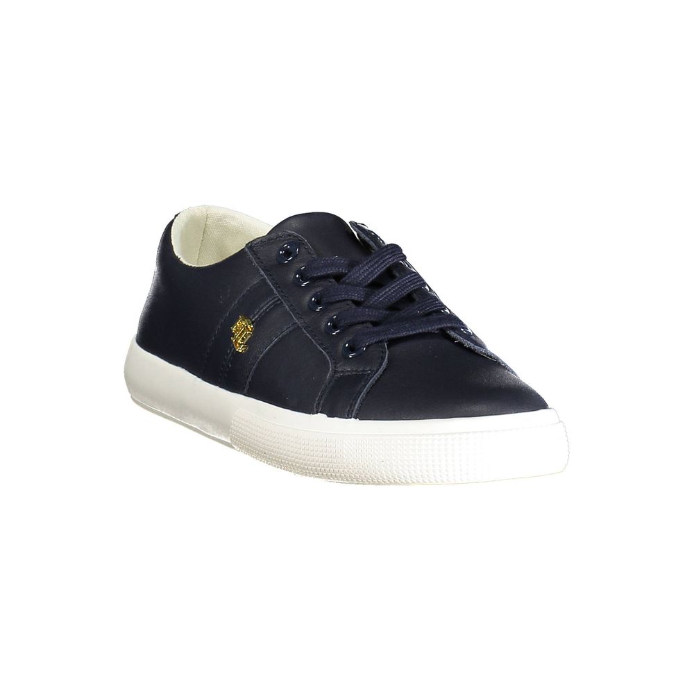 Ralph Lauren Blue Leather Women Sneaker - Zeiniez