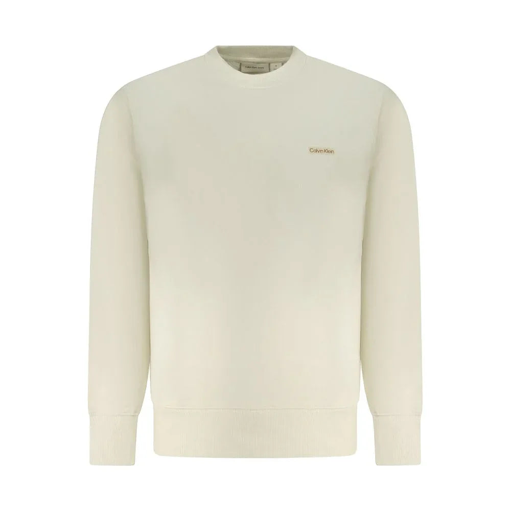 Calvin Klein Beige Cotton Men's Sweatshirt - Zeiniez