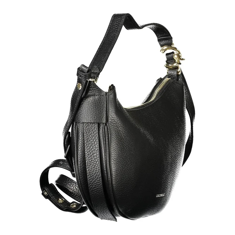 Coccinelle Black Leather Women Shoulder Bag - Zeiniez