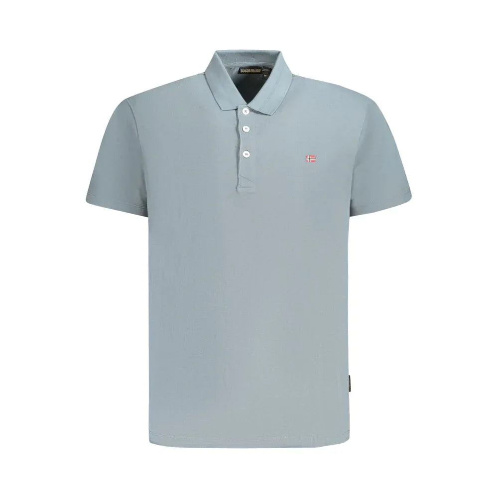 Napapijri Grigio Cotton Mens Polo - Zeiniez