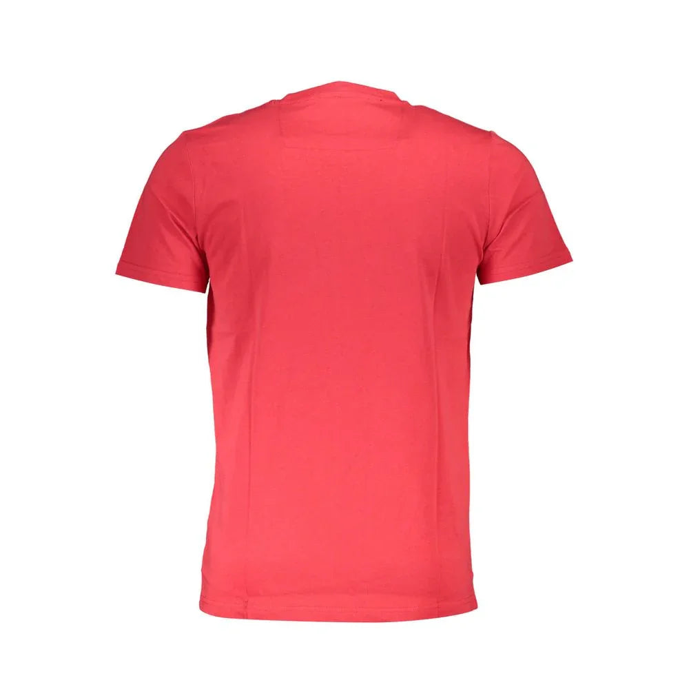Cavalli Class Rosso Cotton Men T-Shirt - Zeiniez