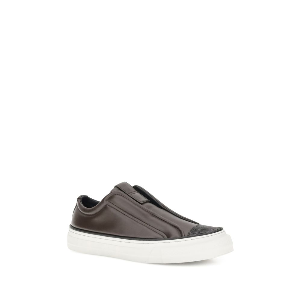 Brunello Cucinelli Black Rubber Low Top Sneakers - Zeiniez