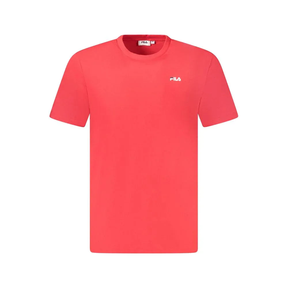 Fila Red Cotton Men T-Shirt - Zeiniez