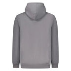 Tommy Hilfiger Grigio Cotton Men Sweatshirt Hooded Embroidery Pocket - Zeiniez