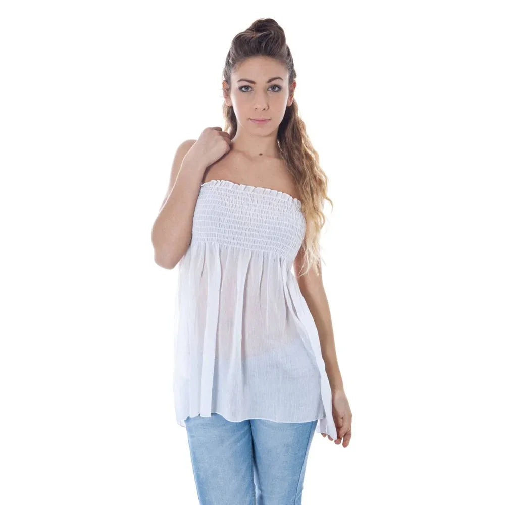 Phard Bianco Polyester Women Intimate Tank Top - Zeiniez