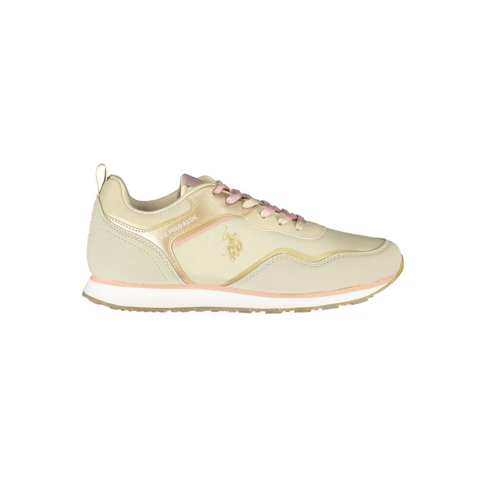 U.S. POLO ASSN. Beige Polyurethane Women Sneaker - Zeiniez