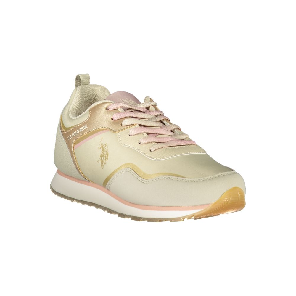 U.S. POLO ASSN. Beige Polyurethane Women Sneaker - Zeiniez
