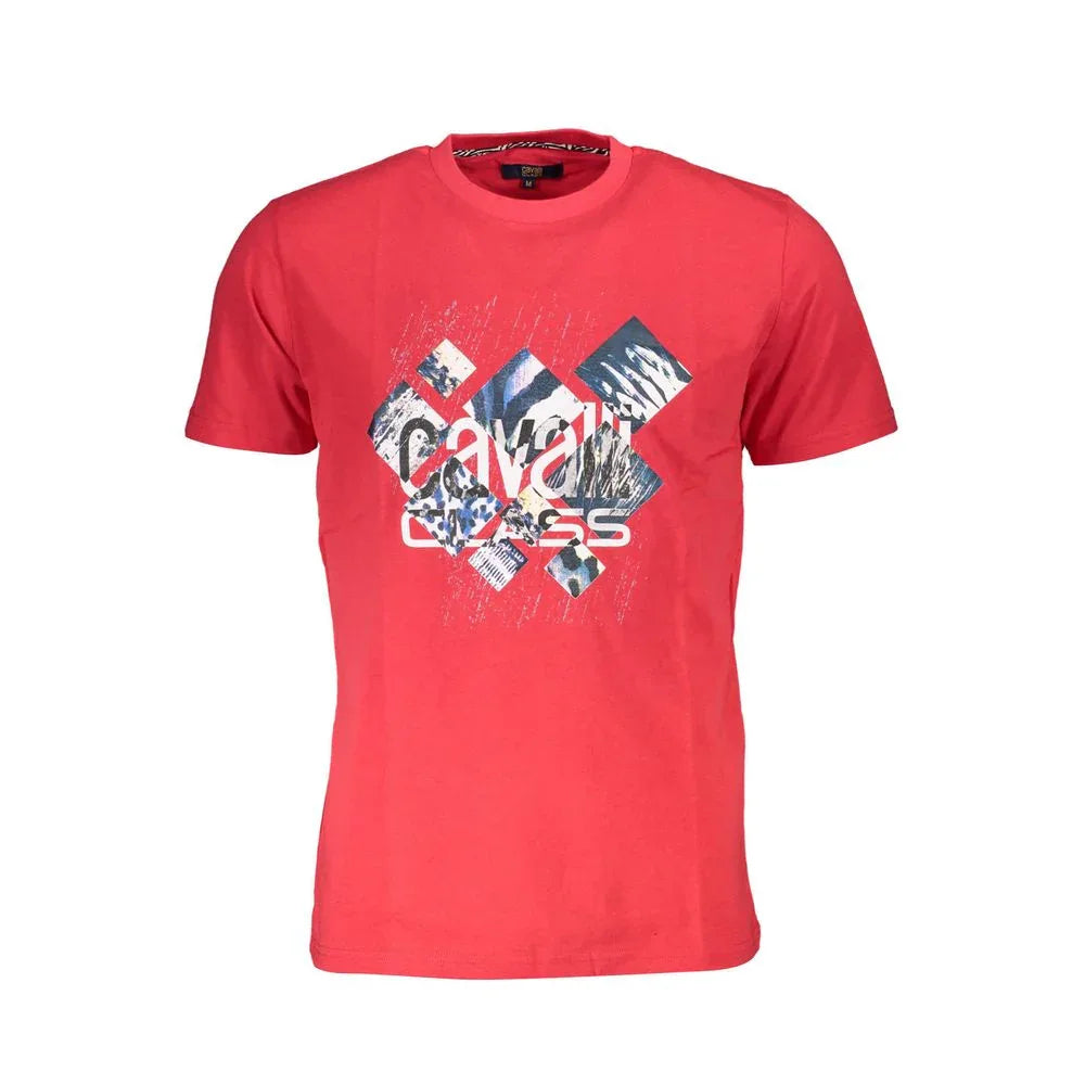 Cavalli Class Rosso Cotton Men's T-Shirt - Zeiniez