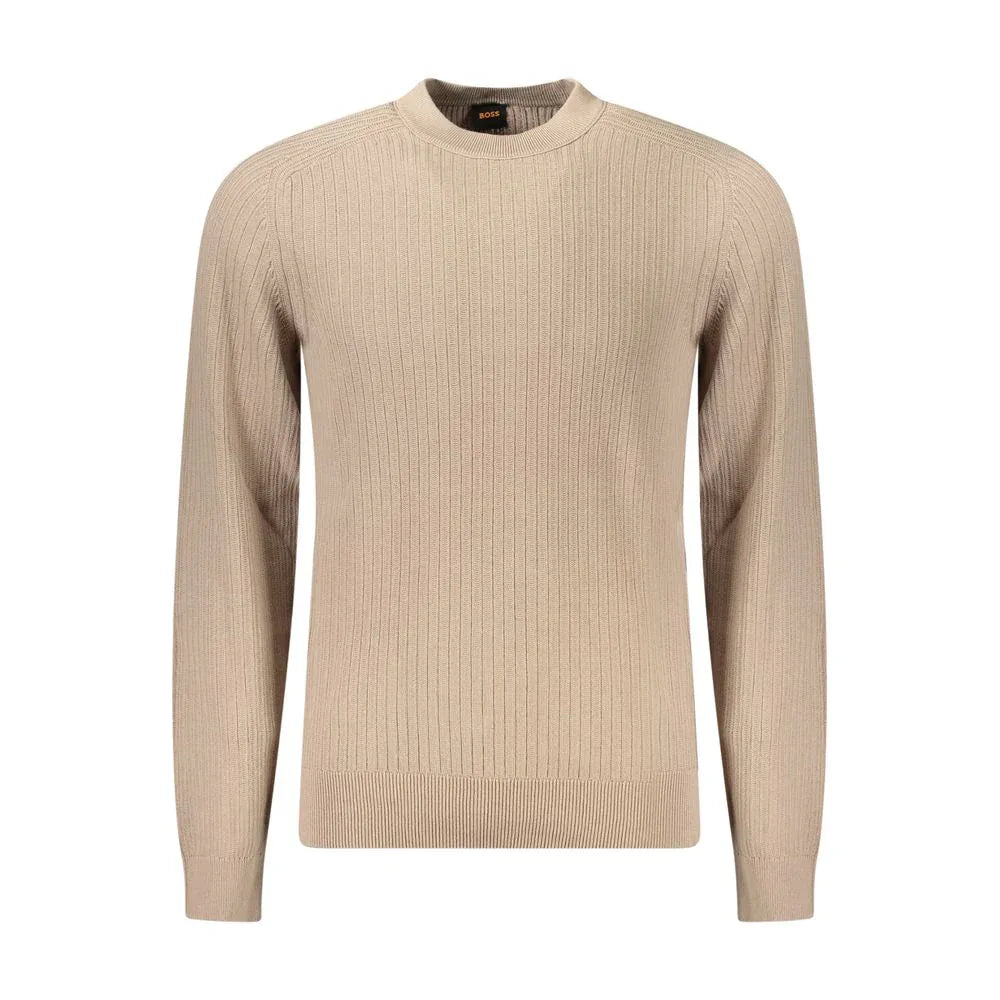 Hugo Boss Beige Cotton Men Sweater - Zeiniez