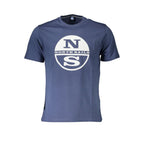 North Sails Blu Cotton Men T-Shirt - Zeiniez