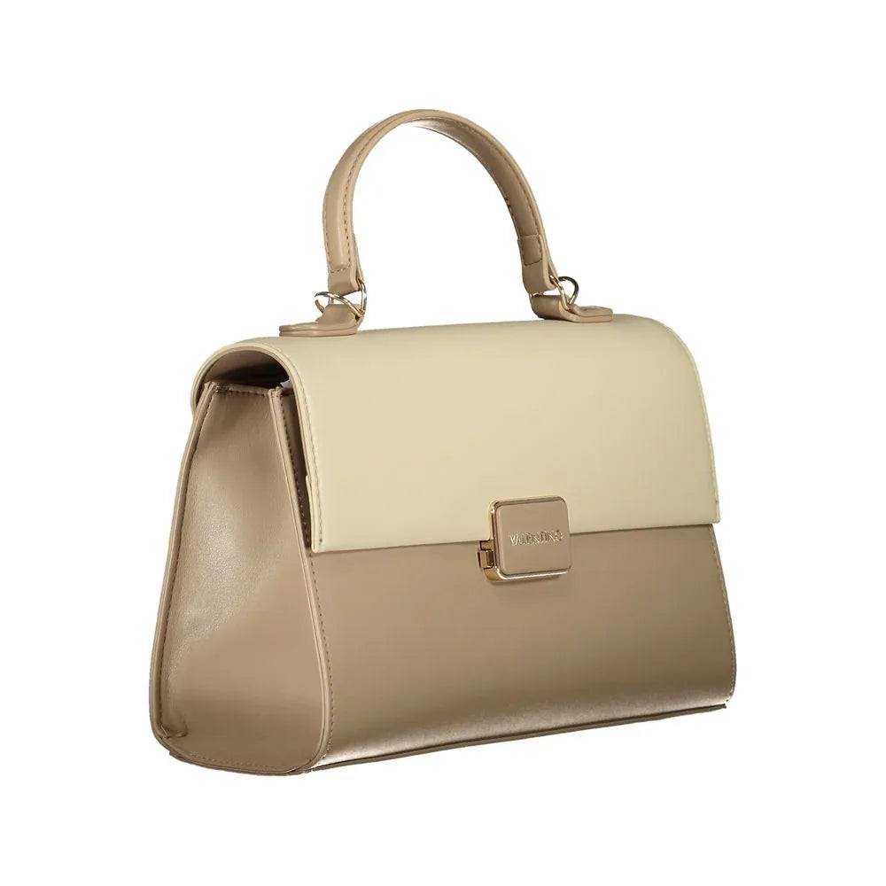 Mario Valentino Beige Polyurethane Women Handbag - Zeiniez
