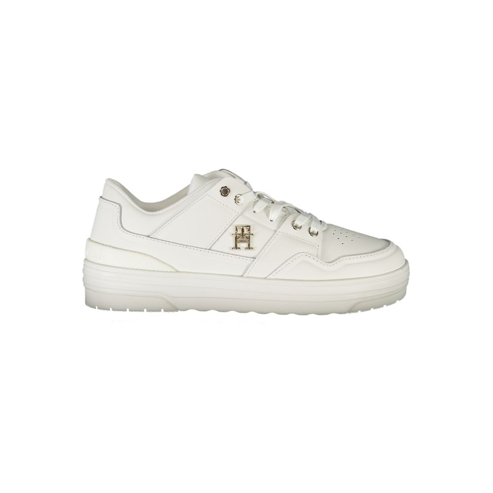 Tommy Hilfiger White Leather Women Sneaker - Zeiniez