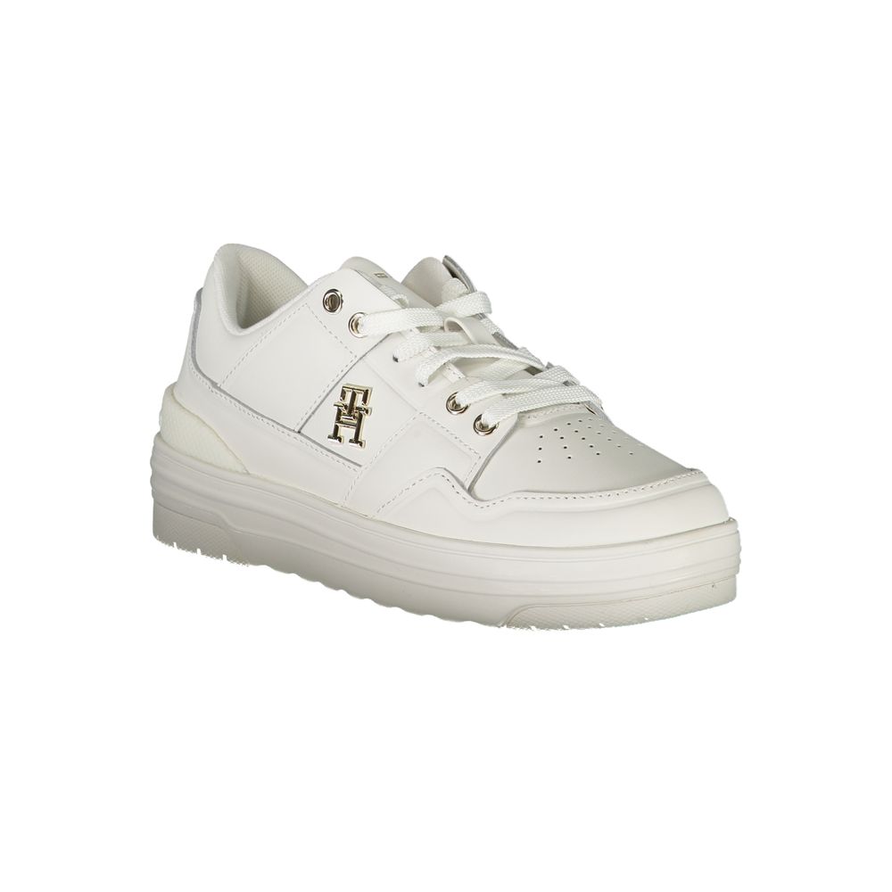 Tommy Hilfiger White Leather Women Sneaker - Zeiniez