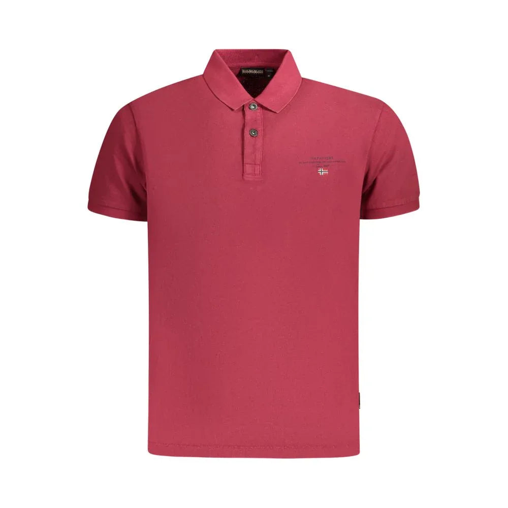 Napapijri Rosso Cotton Mens Polo - Zeiniez