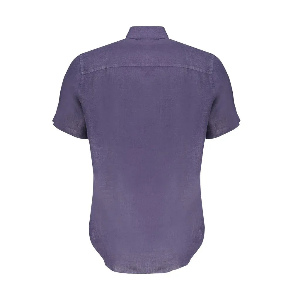 North Sails Blu Linen Men's Shirt - Zeiniez