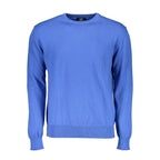 La Martina Blue Cotton Men's Knitwear Shirt - Zeiniez