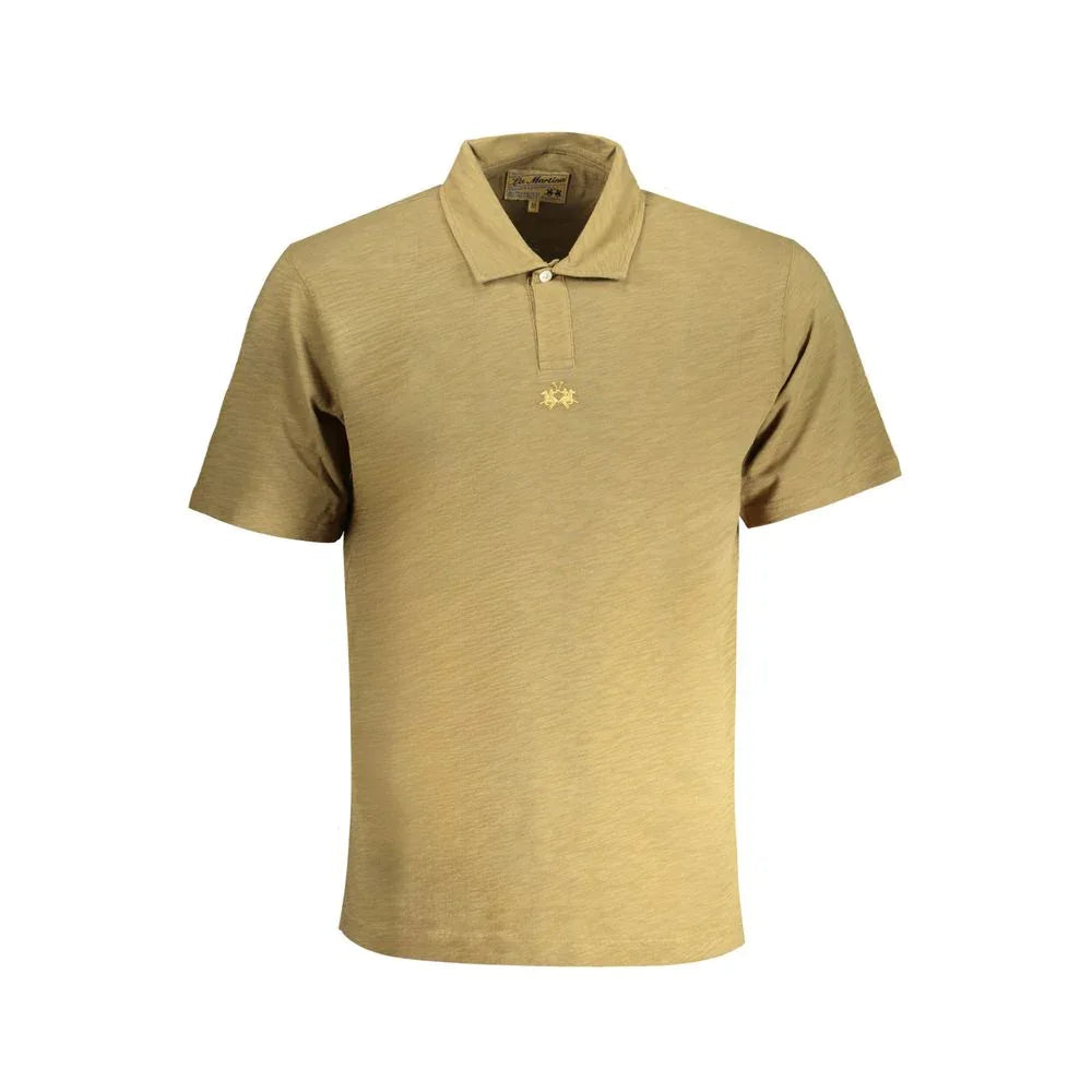 La Martina Verde Cotton Men Polo Shirt - Zeiniez